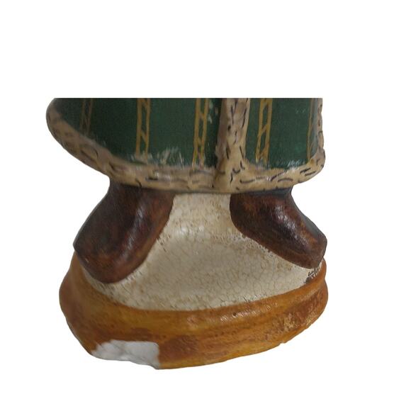 Vintage 1990 Vaillancourt Santa Claus Father Christmas Folk Art 9" READ - Picture 4 of 11